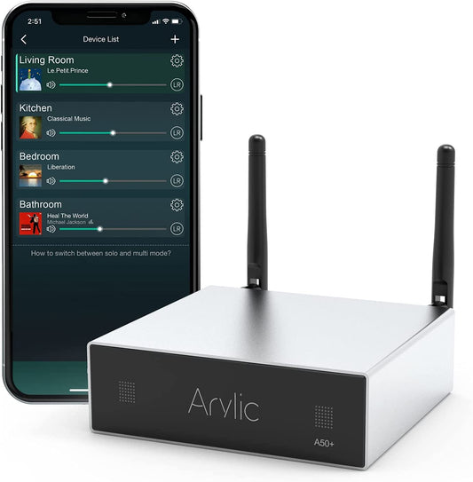 Airplayer A50+ WiFi Bluetooth Home Amplifier HiFi Audio Streaming Integrated for speakers-Up2stream